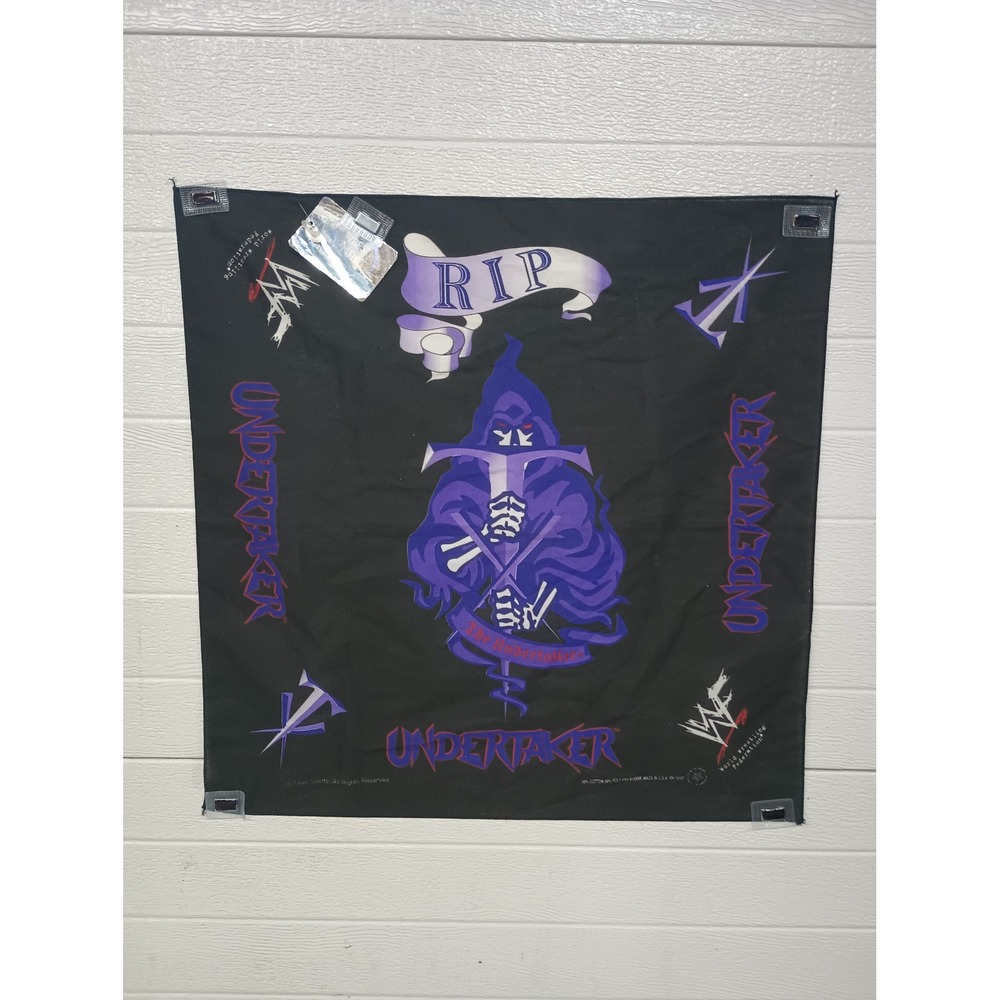 VINTAGE WWF WORLD WRESTLING FEDERATION THE UNDERTAKER TITAN SPORTS BANDANA NWT